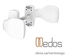 Ручка дверная ухват-ухват, белая (Ral 9016).